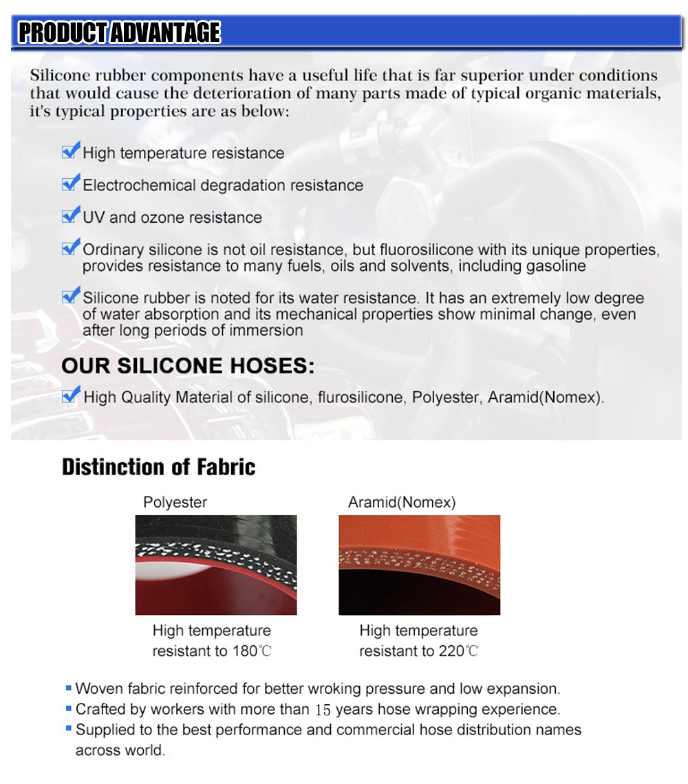 Acopladores retos flexíveis de silicone para alta temperatura