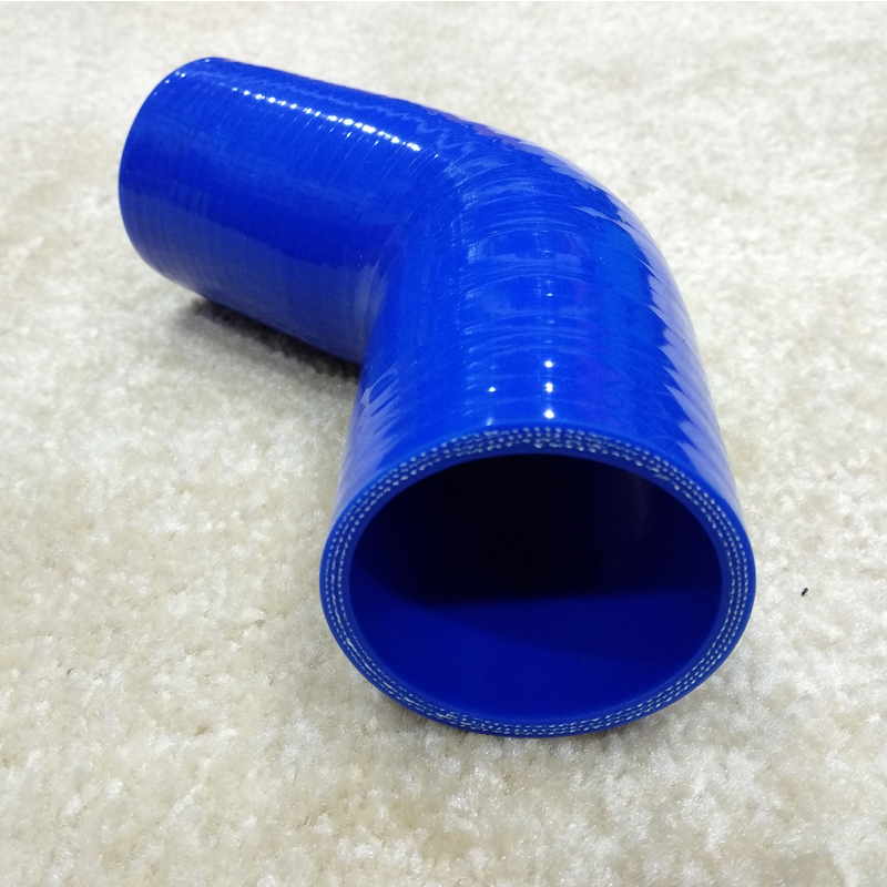 Reinforced 4-ply 45 degree bend silicone hoses Blue black Auto Silicone Hose