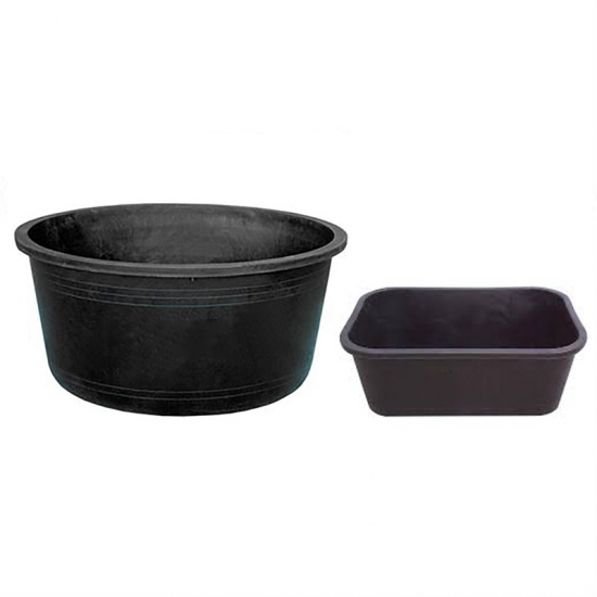 Custom heavy weight durable Rectangular 5 L silicone rubber tubs Bucket silicone tray