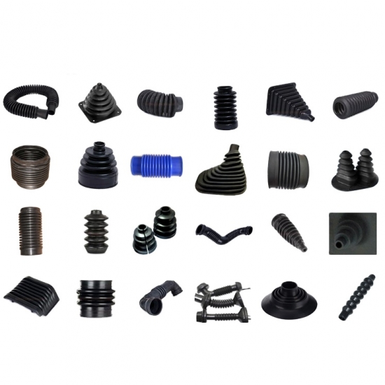  custom Various Shape Silicone/NBR duct cover molded rubber bellow accordion rubber bellows