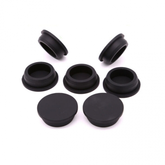 Custom Black Silicone Rubber Stopper Plug End Cap Tube Pipe Insert Bung